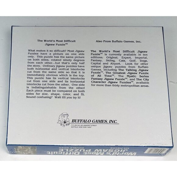 2x World's Most Difficult JIGSAW PUZZLE 529pc DOGS FISHING Double-Sided NIB NEW - Picture 4 of 6